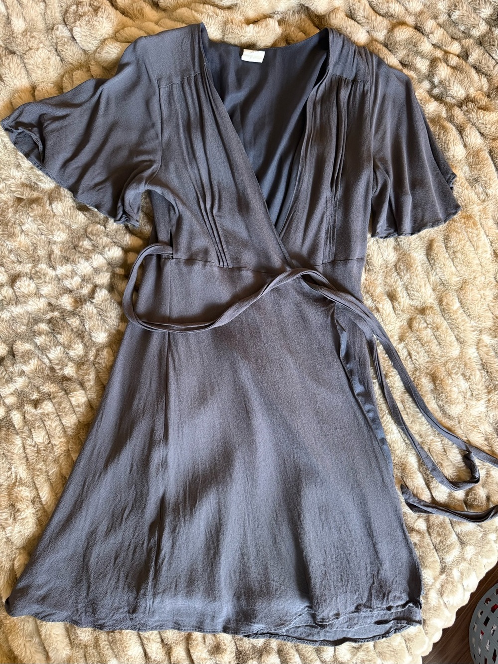 Women's Slate Gray Wrap Dress